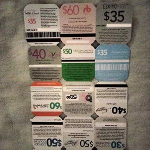 12 Gift Cards $535 Unisex Baby pregnancy New Mom Various Retailers OR BEST OFFER